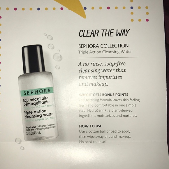 Sephora Cleansing Water Nwt